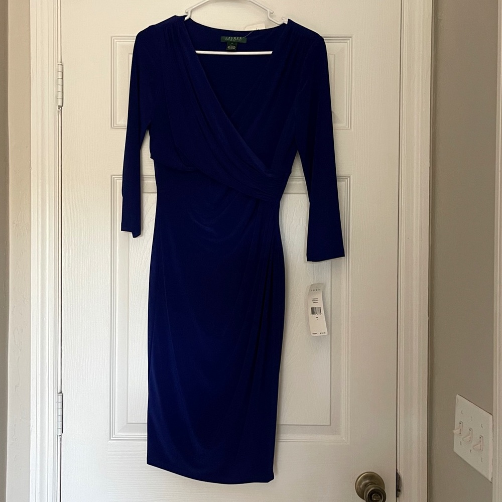 NWT Lauren Ralph Lauren Wrap-Front Dress